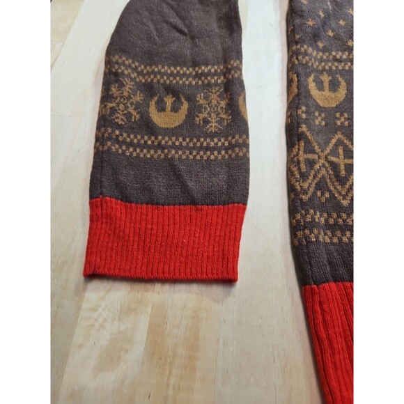 Star Wars Chewbacca Furry Face Santa Hat Adult Small Ugly Christmas Sweater - Picture 16 of 16